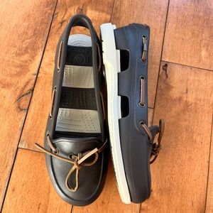 Brown crocs dock shoes